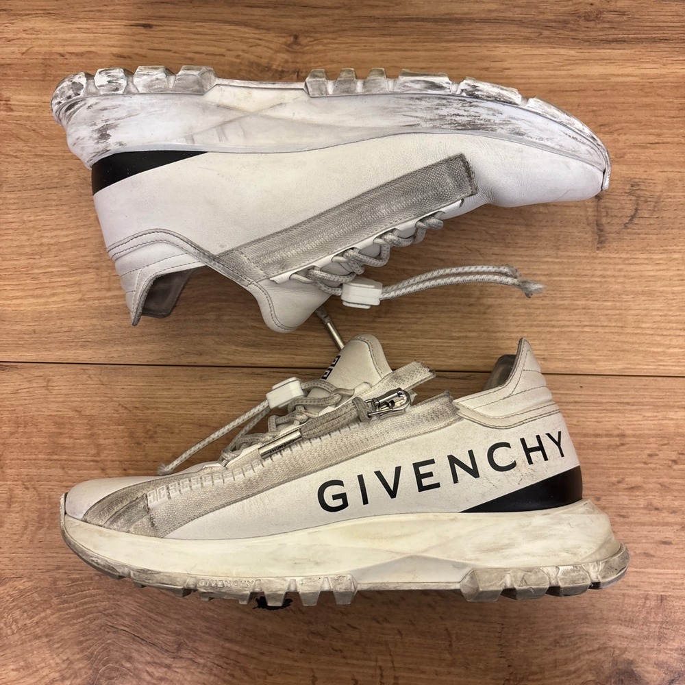 GIVENCHY Spectre Zip‎ Runner Sneaker Size 37 White Leather Designer Shoes - Picture 9 of 16